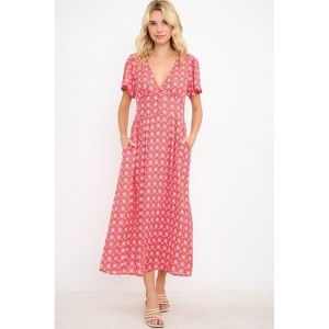 WEST K Women's Ingrid Flutter Sleeve Gauze Midi Dress - 1 of 4