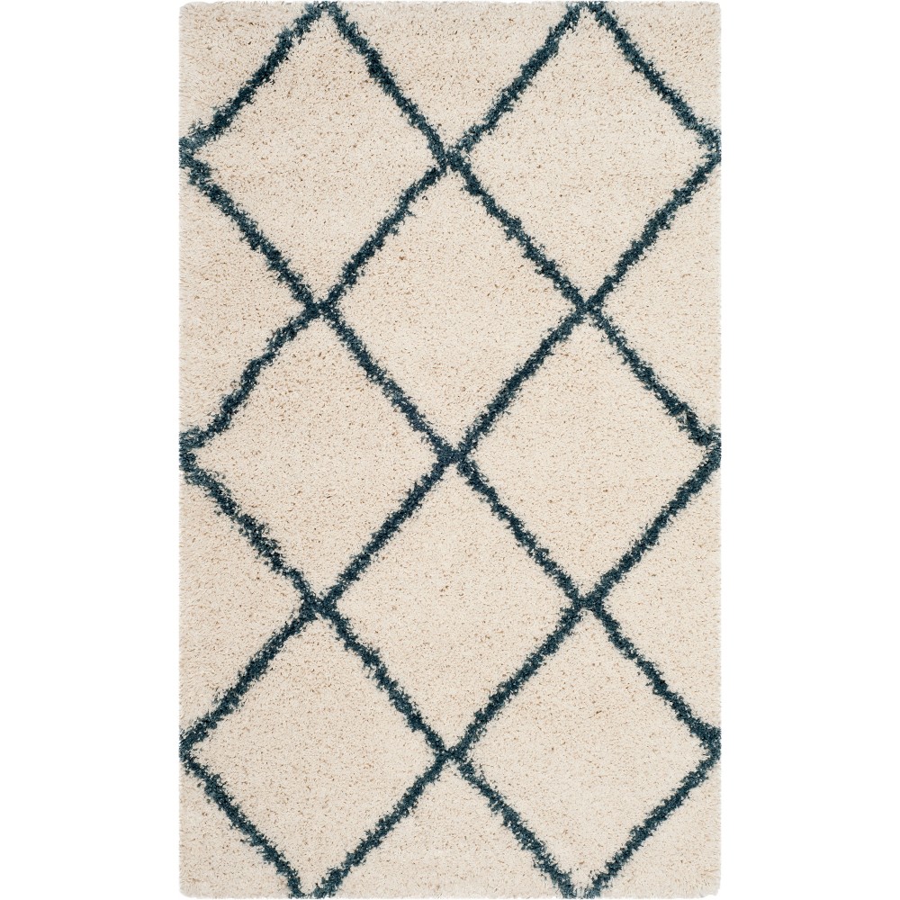 3'x5' Hudson Shag Accent Rug Ivory/Slate Blue - Safavieh