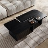 Modern Coffee Table, End Table with Storage, Accent Sofa Side Table Set, Center Tea Table for Living Room - 4 of 4
