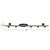 Storied Home Metal Wall Hook with 1 Shelf & 5 Hooks, Black & Brass Finish - 3 of 4
