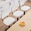 Bekrvio Adjustable Swivel Bar Stools Set of 1/2/3/4, 25–33" Faux Leather Bar Chairs with Backrest and Wide Base for Kitchen Island - 4 of 4