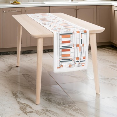 Frank Lloyd Wright Inspired Cotton Table Runner 14 x 72-inch