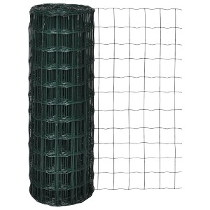 vidaXL Euro Fence Steel 82ftx3.9ft Green - 1 of 4