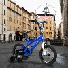 Weize Kids Bike, 14 Inch Children Bicycle for Boy Girl Toddler Age 3-5 Years Old, Blue Carbon Steel Frame with Adjustable Seat and Training Wheel - 2 of 4