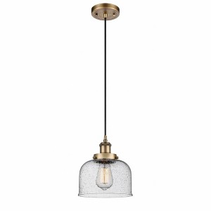 Bell - 1 Light Cord Hung Mini Pendant In Industrial Style-10 Inches Tall and 8 Inches Wide - 1 of 1