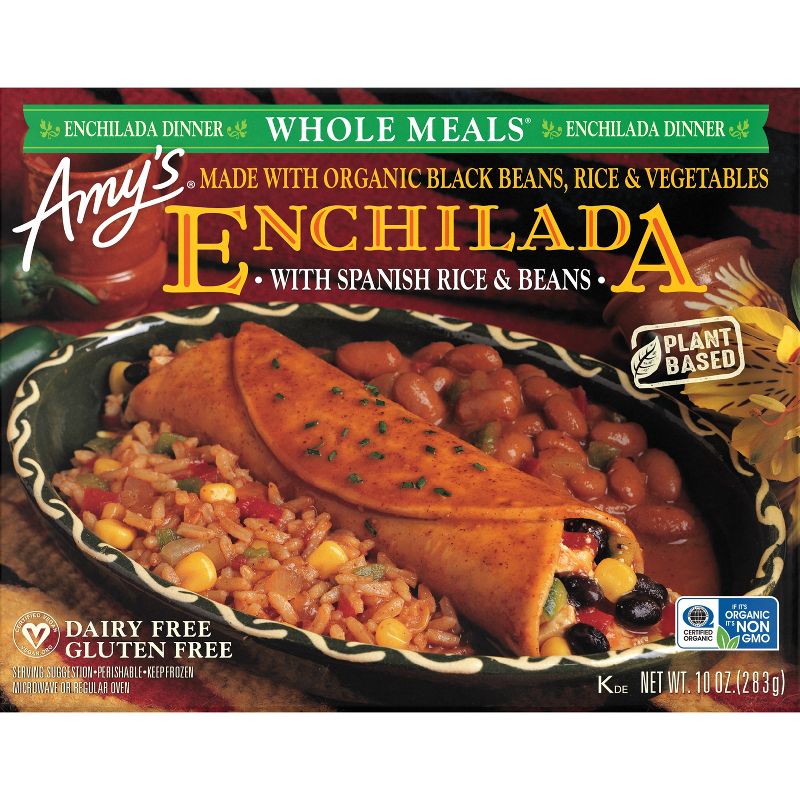 Amy&#39;s Gluten Free and Vegan  Frozen Spanish Rice &#38; Beans Enchilada Meal - 10oz, 5 of 6