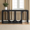 Modular Entryway Console Table with Rectangular Exterior and Curved Interior, Customizable for Study, Entrance, and Living Room - 4 of 4