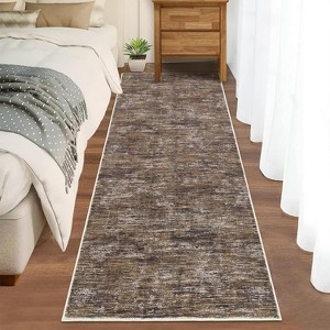 Runner Rug Washable Runner Rug Modern Abstract Runner Mat Hallway Contemporary Solid Rug Non-Slip Foldable Aesthetic Accent Floor Carpet - 1 of 4
