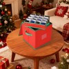 EcoSummer 2 Pack Christmas Ornament Storage Box, 128-Compartment Foldable Organizer with Dividers & Zippered Lid. - 3 of 4