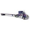 First Gear DCP 1/64 Kenworth W900A with Aerodyne Sleeper & 53' Wilson Roadbrute Flatbed Trailer 69-1656 - 2 of 4