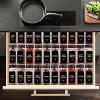 25 Spice Jars with 547 Labels- Glass Spice Jars with Black Metal Caps, 4oz Empty Spice Containers - 4 of 4
