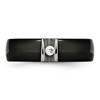 Black Bow Jewelry 6mm Black Ceramic, Stainless Steel & CZ Standard Fit Band - 4 of 4