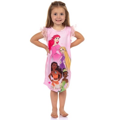 Seven Times Six Disney Princess Nightgown Girls' Princess Group Ruffle Sleeve Sleepwear