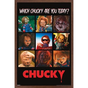 Trends International Child's Play - Which Chucky Are You Today Framed Wall Poster Prints - 1 of 4