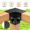 Pergola Bracket Set for 6"x6" (Actual 5.6"x5.6") Timber, 4-Piece 3-Way Heavy-Duty Steel Corner Brackets for Gazebos and Patio Structures - 4 of 4