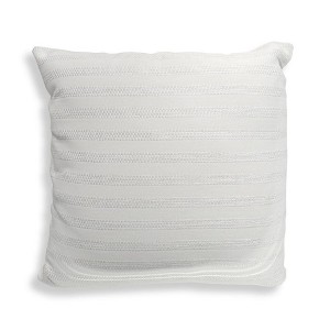 Uttermost Basket Stripe Outdoor Pillow-Ivory Sunbrella with Tonal Basketweave Stripe - 1 of 2