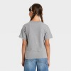 Girls' Short Sleeve 'Ballet' Oversized Graphic T-Shirt - Cat & Jack™ Heather Gray - 2 of 3
