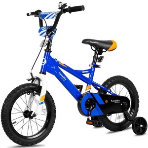 Kids Bike Children Bicycle 14 Inch for Boy 3-5 Years Old Kiddo Cycle Rider Height 35-42 Inch Toddler Cycling Dual Hand Brakes Blue Sport Bikes - 1 of 4