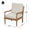 Christopher Knight Home Robbyn Outdoor Acacia Wood Club Chairs with Cushions - 3 of 4