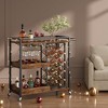 Whizmax Bar Cart, 3 Tier Bar Carts for The Home, Rolling Bar Cart with Wheels, Drink Cart with Wine Rack & Wine Glass Holder Up to 24 for Kitchen - 4 of 4