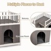 Karl Home 2-Story Wooden Feral Cat House Dog House for Outdoor and Indoor, - 4 of 4