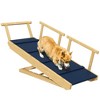 Resenkos Dog Ramp, Adjustable Height Pet Steps, Foldable Dog Stairs with Non-slip Mat for Small to Large Dogs Natural Wood Finish, Black - 4 of 4