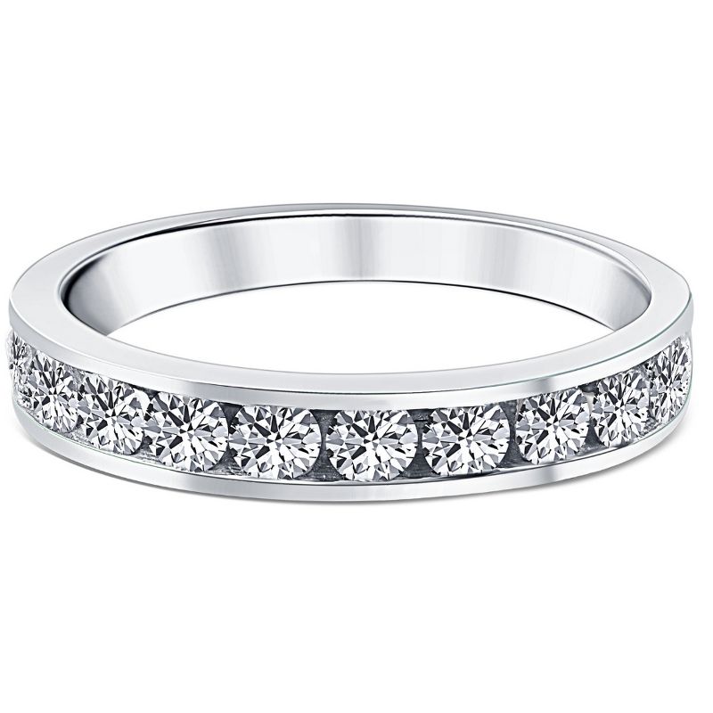 Pompeii3 1ct Diamond Wedding Ring 14K White Gold, 4 of 6