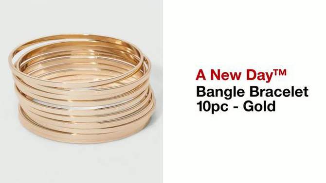 Bangle Bracelet 10pc - A New Day&#8482; Gold, 2 of 20, play video