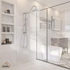 CASAINC 10'' Wall Mounted Exposed Round Shower System with Handheld Sprayer & Slide Bar, Brushed Nickel - 2 of 4