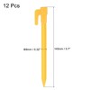 Unique Bargains Plastic Windproof Camping Tent Stakes Ground Pegs with Hook Yellow - image 2 of 4