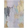 Lavender And Gold Abstract Washable Indoor Outdoor Area Rug - 4 of 4