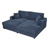 NicBex Oversized Sofa Bed with 2 USB Ports,86.5" Loveseat Sofa with 2 Cup Holders and 2 Throw Pillows for Bedroom,Living Room - 4 of 4