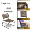 Angel Sar Patio Furniture Set, 3-Piece Wicker Modern Outdoor Patio Furniture Set with Round Table - 4 of 4