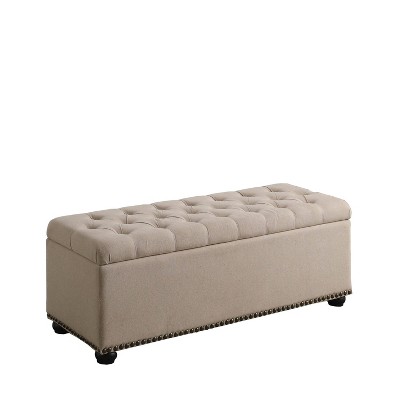 Storage Bench with 3 Seating Buff Beige - Ore International