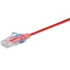 Monoprice SlimRun Cat6A Ethernet Patch Cable - Network Internet Cord - RJ45, Stranded, UTP, Pure Bare Copper Wire, 30AWG, 2ft, Red, 10-Pack - 2 of 4