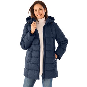 Woman Within Hands-Free Puffer Coat - 1 of 4