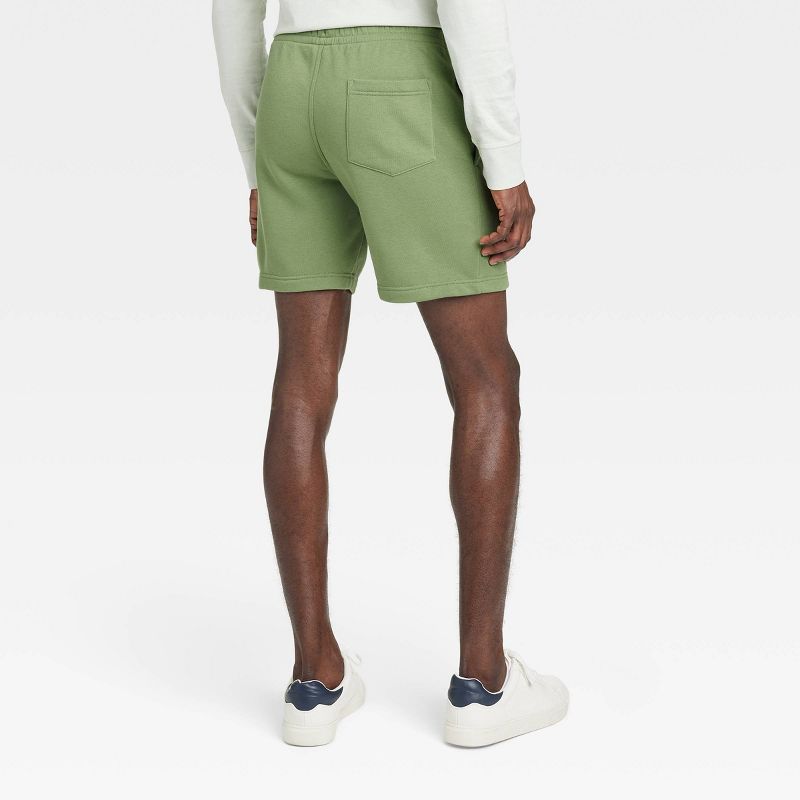 Men's 7" Ultra Soft Fleece Pull-On Shorts - Goodfellow & Co™ Green, 3 of 5