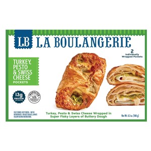 La Boulangerie Frozen Turkey Pesto & Swiss Cheese Pockets - 90g/2ct - 1 of 2
