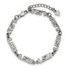 Black Bow Jewelry Stainless Steel Louisiana State Fighting Tigers NCAA Link Bracelet 8.25 Inch - 2 of 4
