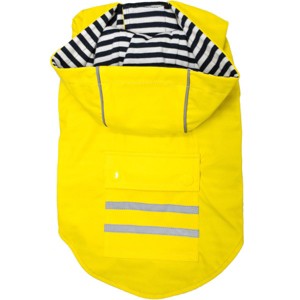 Doggie Design Slicker Raincoat with Striped Lining - Yellow - 1 of 3