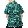 LA LEELA Women's Button Down Short Sleeve Summer Camp Tie-Front Shirt Hawaiian Club party Casual Tops - 2 of 4