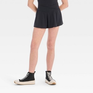 Girls' Crossover Waistband Shorts - All In Motion™ - 1 of 2