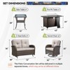 Buenhomino 5 Pieces Patio Furniture Set with Propane Fire Pit Table, Deep Seating Swivel Rocker Glider Chairs with Table Patio Conversation Set - 3 of 4