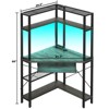 Aheaplus Small  Computer Desk with Hutch, Corner Home Office Desk with LED Lights & Power Outlets, Gaming Desk with Keyboard Tray - 3 of 4