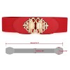 INSPIRE CHIC Women's Faux Leather Beaded Rhinestone Inlaid Elastic Waist Belt - 3 of 4