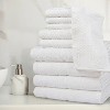 Attop 10 Piece Towel Set with Upgraded Softness & Durability, Light Grey - 2 of 4