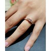 Pompeii3 1ct Morganite & Diamond 3-Stone Ring 10k Rose Gold - Size 8.5 - 4 of 4