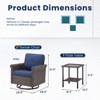 Buenhomino Outdoor Furniture Sets – Swivel Chairs & Tables, Handwoven Wicker, Steel Frames, Weather-Resistant Cushions for Patio, Balcony & Garden - 3 of 4