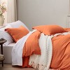Duvet Cover Set 3pcs Prewashed Fabric Queen Size Bright White - Bedsure - 4 of 4