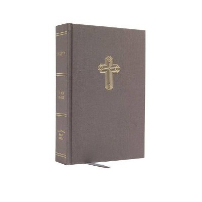 Nrsv, Catholic Bible, Journal Edition, Cloth Over Board, Gray, Comfort Print - by  Catholic Bible Press (Hardcover)